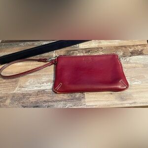 Coach vintage Red Leather Wristlet- Rehab
